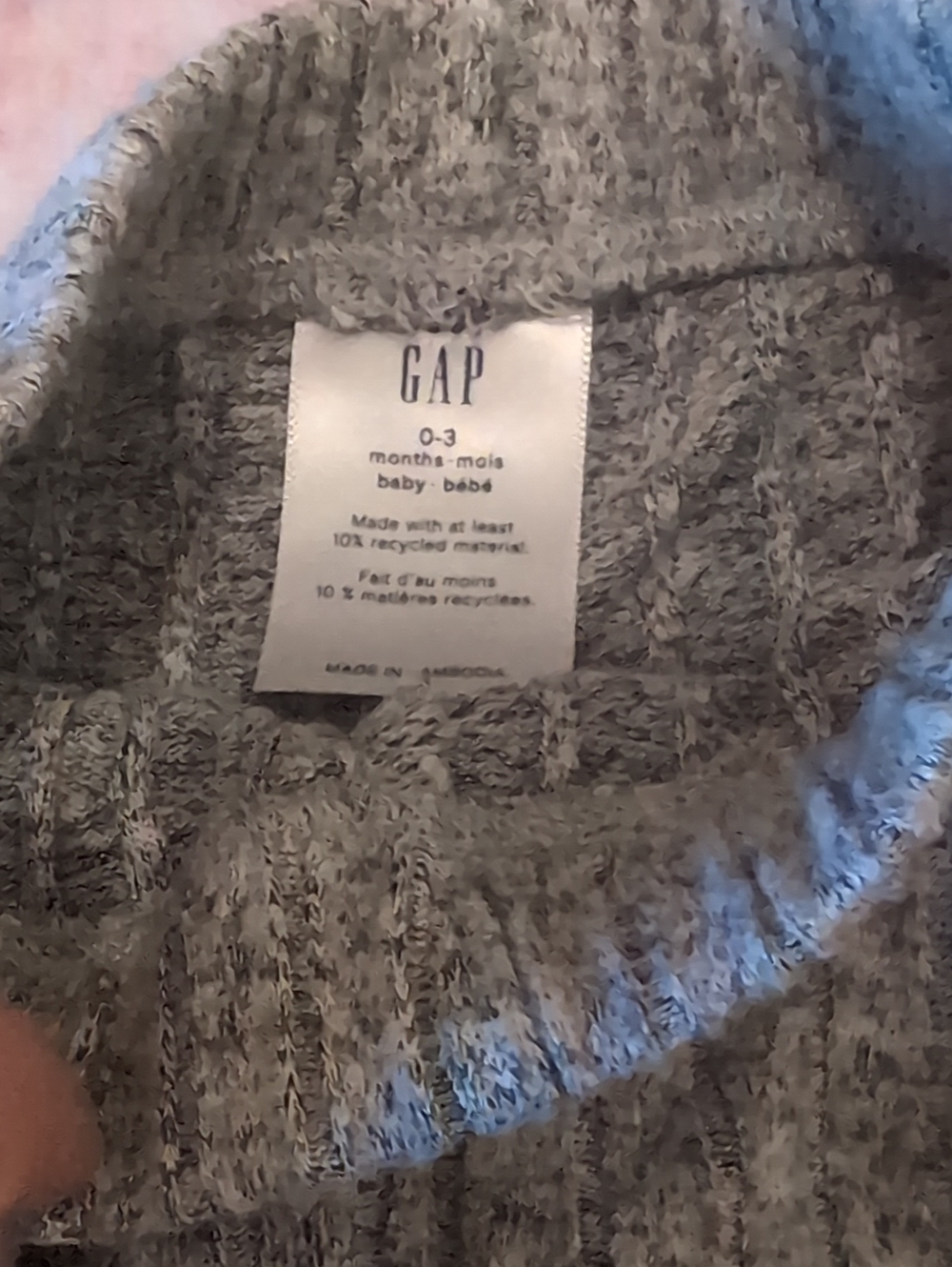Baby Gap Light Gray Ribbed Ruffle Set - Picture 5 of 5